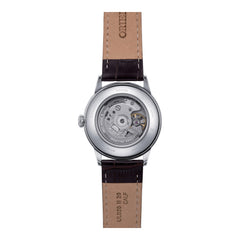 Orient Bambino 38mm - Klassische Herrenarmbanduhr mit Automatik Handaufzug, Lederarmband, Edelstahlgehäuse, Analoganzeige - RA-AC0M