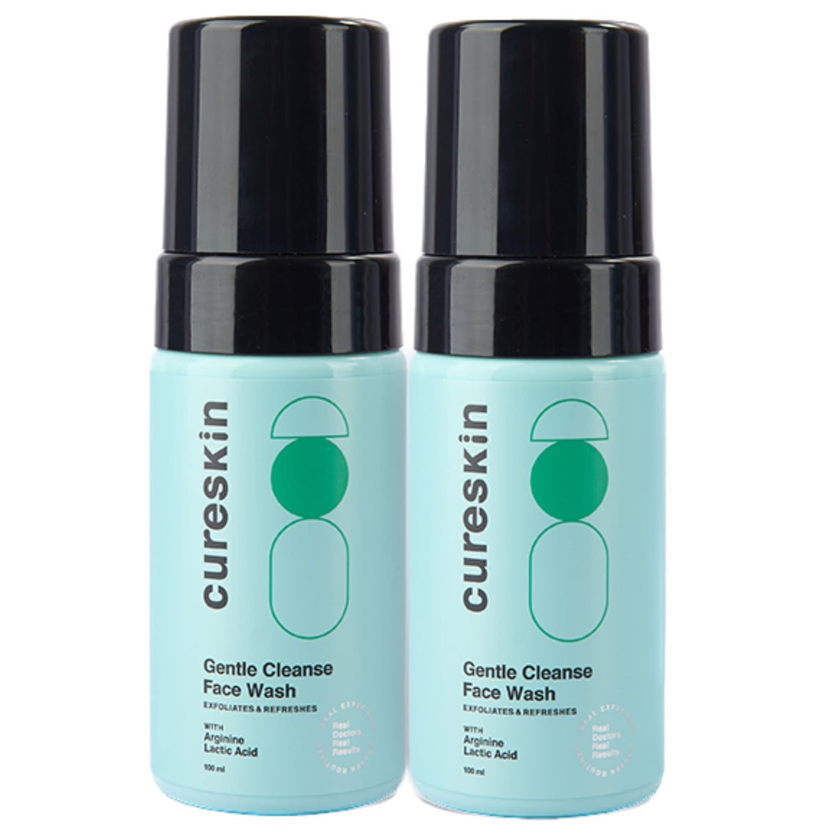 Cureskin Gentle Cleanse Brightening Face Wash with Lactic Acid AHA Foam Face Wash for Women and Men | Face Wash for Men and Women, 100 ml (Pack of 2)