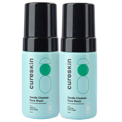 Cureskin Gentle Cleanse Brightening Face Wash with Lactic Acid AHA Foam Face Wash for Women and Men | Face Wash for Men and Women, 100 ml (Pack of 2)