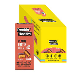 Freakin Healthy Peanut Butter Bites, Nut Butter Snack with Raw Chocolate, Plant Based & Naturally Sweetened - 400g, Pack of 10