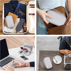 CLOUDFOUR Organizer Carry Case for Cables, Hard Drive, Earphones, Memory Card, SIM and Other Small Electronic Accessories Portable Storage Bag for Stationery, Charging Cables and Gadgets.