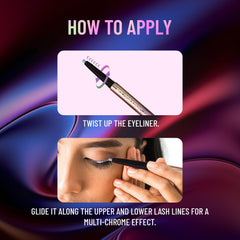 Swiss Beauty Holographic Shimmery Eyeliner | Waterproof, Smudge proof, Long lasting eyeliner with easy application | Shade- Milky Way, 0.2g