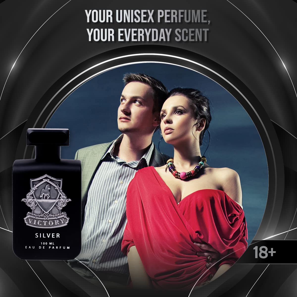 Victory Silver, Unisex perfume, 100ml, Eau de Parfum, Perfume for Men and Women, Lifestyle Scents, Luxury Scent, Oriental Blends, Unique Perfume, for Day and Night, 18+