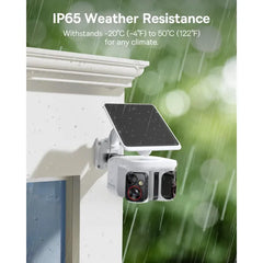 Baseus X1 Pro Dual-Tracking Solar Security Camera Outdoor Wireless, Dual 3K AI Cameras, 300° Pan, Color Night Vision, 8× Zoom, Local Storage up to 512GB, IP65, No Subscription