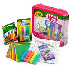 Crayola All That Glitters Art Case (50+pcs), Glitter Crayons & Coloring Supplies, Kids Art Set, Gifts.