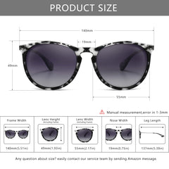 SUNGAIT Vintage Round Sunglasses for Women Men Classic Retro Designer Style