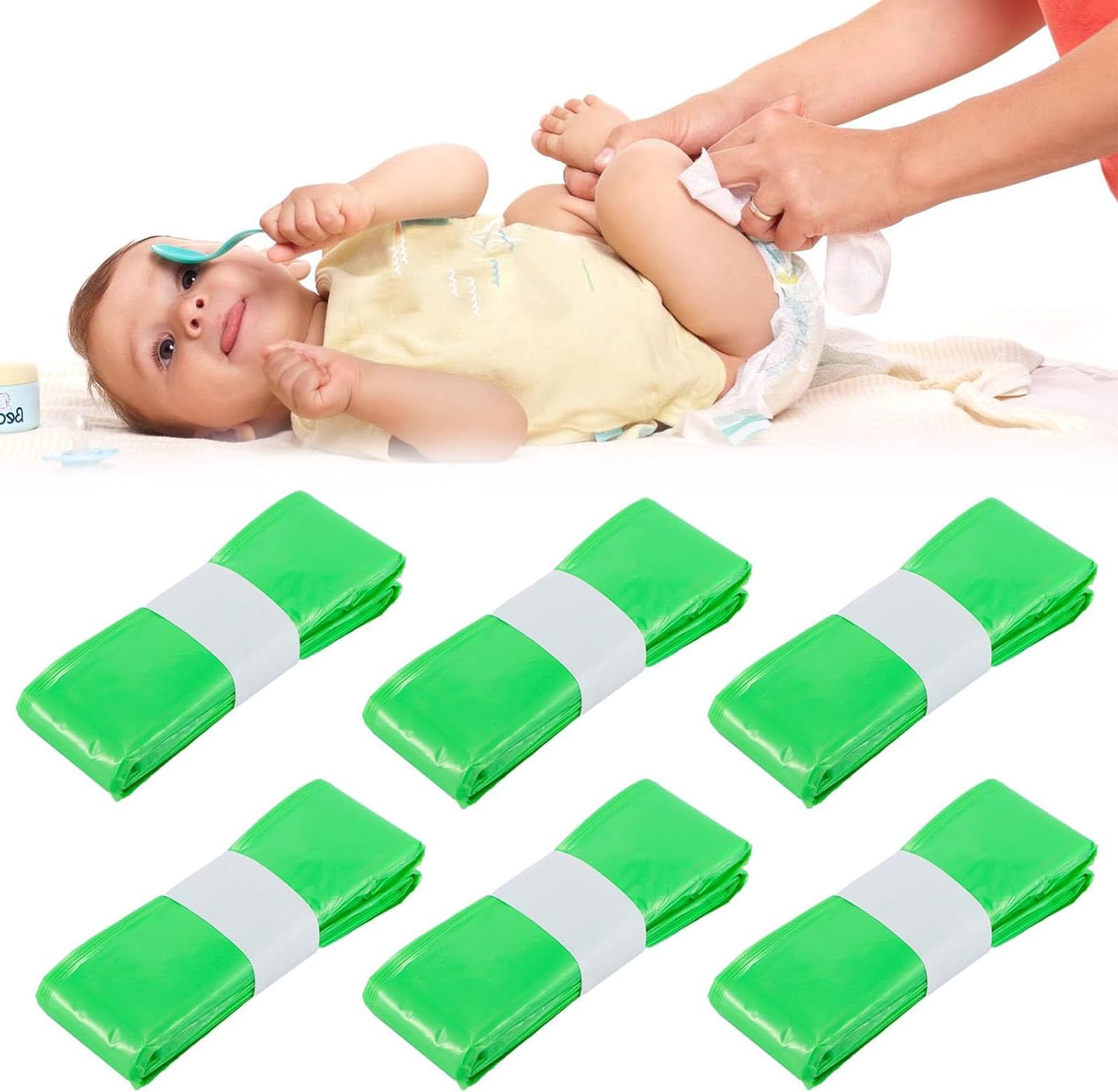 LBOYLOVE® Pack Disposable Eco-Friendly Nappy Bin Refill Bags, 15 Foot  Scented Diaper Bag, Diaper Bucket Refill Bag With Angelcare/Tommee