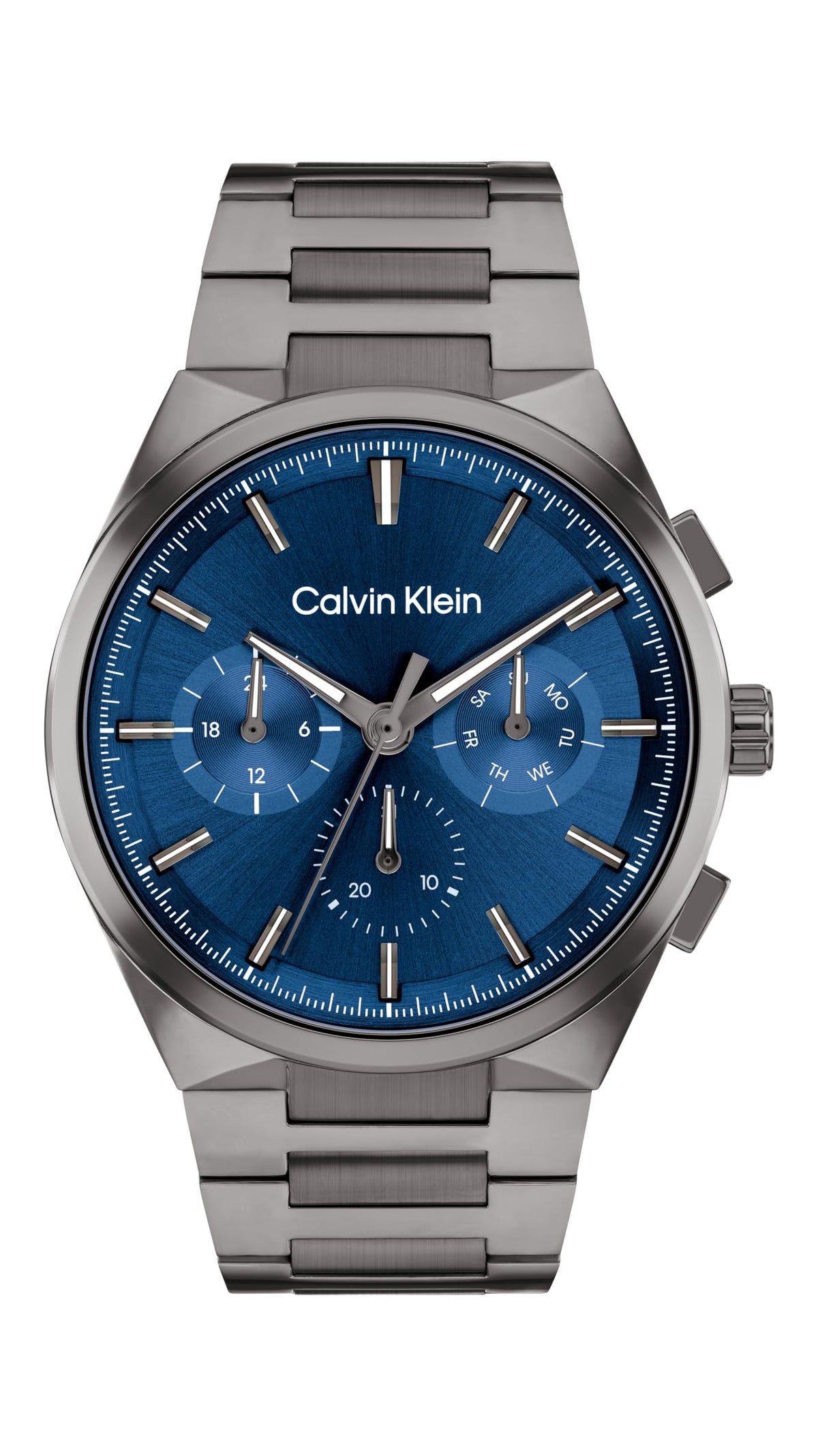 Calvin Klein Multi Dial Quartz Watch for Men Collection Distinguish with Stainless Steel Strap Available - Blue