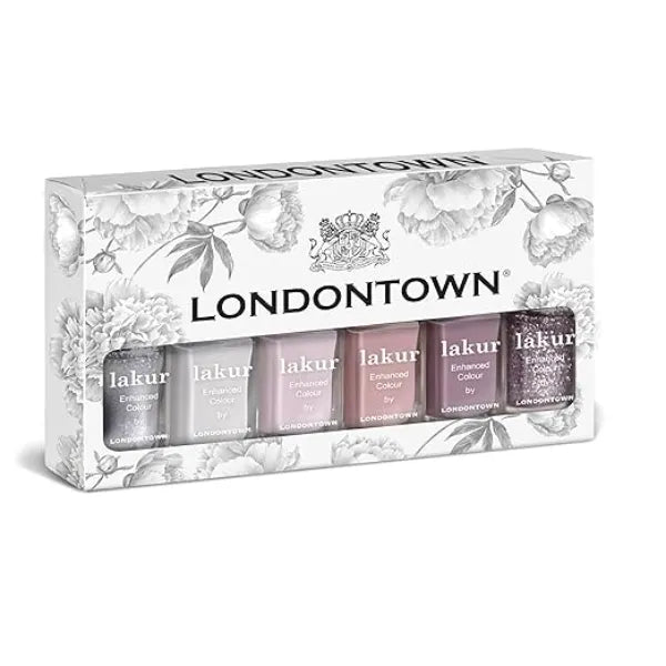 LONDONTOWN I Do! Bridal Set 21+ Free Vegan Nail Polish Wedding Collection, Shimmery Romantic Red Pink Colors, 6-Pc 0.40fl oz