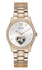 GUESS Ladies Trend Heart-Shaped Cut-Thru 38mm Watch