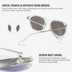 SUNGAIT Vintage Round Sunglasses for Women Men Classic Retro Designer Style