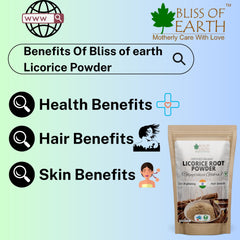 Bliss of Earth 3x453 GM Organic Licorice Root Powder For Eating, Mulethi Powder Organic For Skin Whitening, Hair & face Pack Of 3