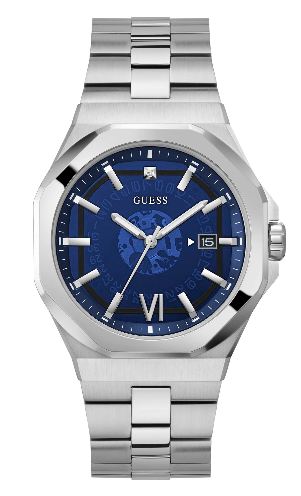 GUESS Men's 42mm Watch - Black Strap Black Dial Black Case