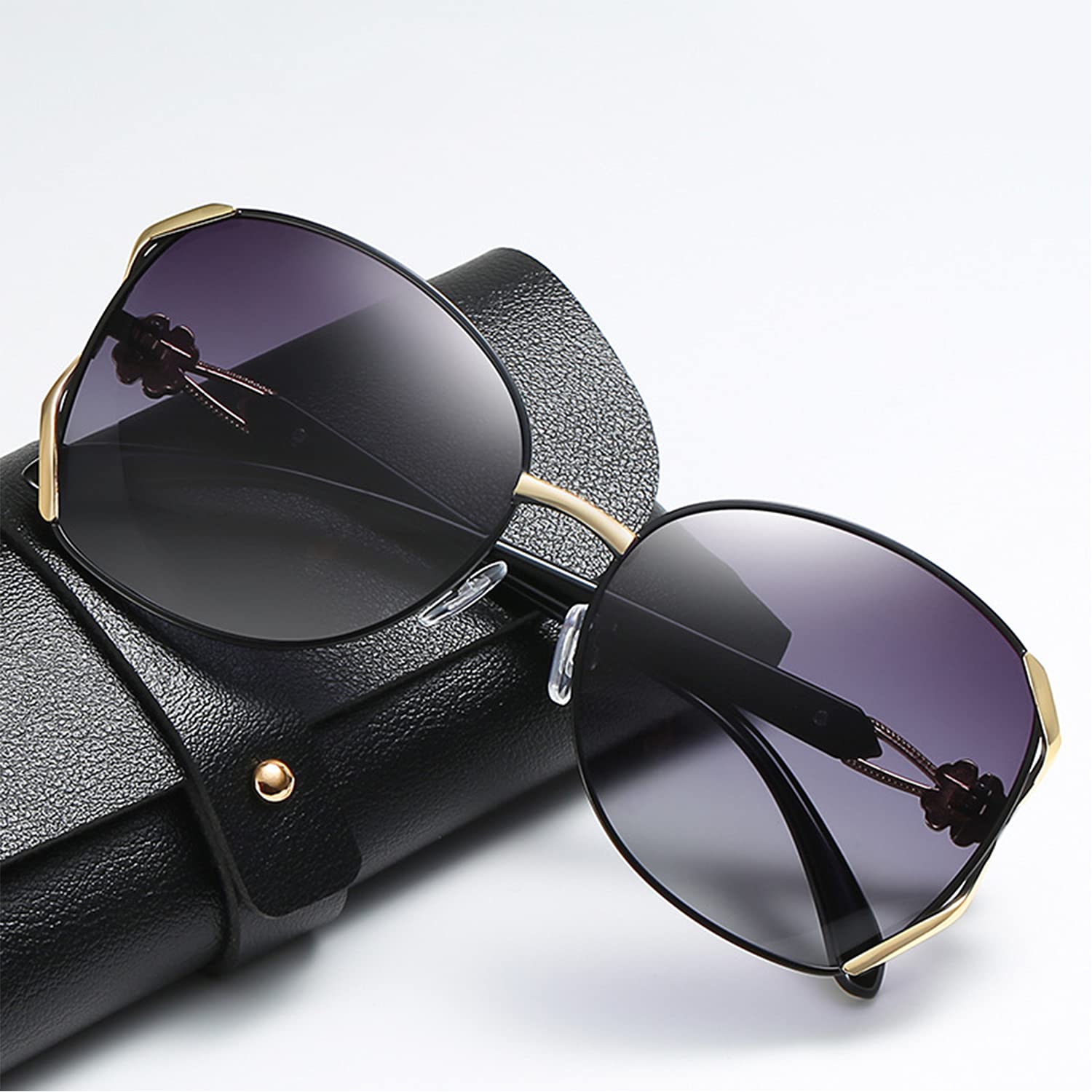 NALANDA Polarized Sunglasses With UV400 HD Lens Metal PC Frame for Women's Glasses For Outdoor Travel Driving Daily Use Etc,Vintage Retro Stylish Design,100% UV Blocking