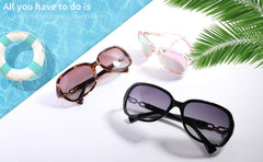 FEISEDY Women Polarized Sunglasses 100% UV400 Vintage Square Sun Glasses Outdoor Driving Fashion Shades for Women B2526
