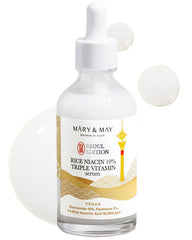 Mary&May SEOUL EDITION Rice Niacin 10% Triple Vitamin Serum - Korean Radiance Serum for Even Skin Tone and Healthy Glow - Niacinamide, and Vitamins - Fragrance-Free, Cruelty-Free, 80ml