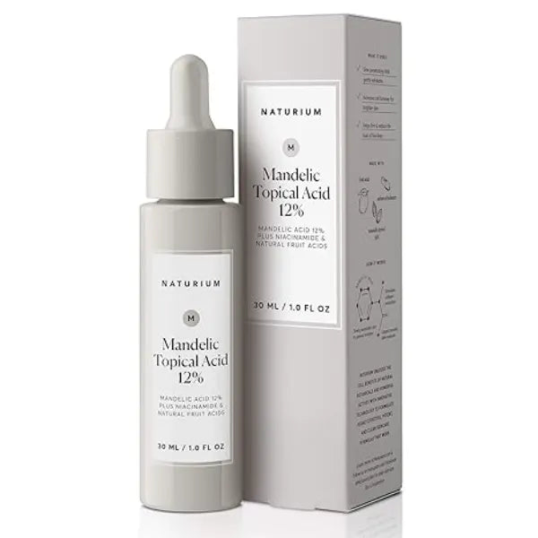 Naturium Mandelic Topical Acid 12%, Plus Niacinamide & Natural Fruit Acids, Anti-Aging Skin Care, 1 oz 30 ml .