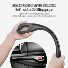 ROUNY Car Seat Gap Filler Organizer with Phone Holder, Car Side Seat Gap Organizer for Prevent Falling, Essential Car Accessories with Seat Belt Holes, Universal for Most Cars, Trucks and SUV(Black)- 2PCS