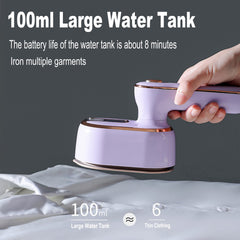 NALACAL Mini Steam Iron, 1000W Steam Iron, Foldable Handheld Steam Iron, Ceramic Nonstick Soleplate, 20s Fast Heat Up, Portable Steamer, for Home Travel, Safe for Fabrics Ironing (British Regulatory)