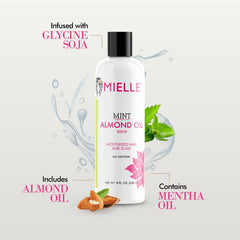 Mielle Organics Mint Almond Oil For Hair 8 oz (940550)