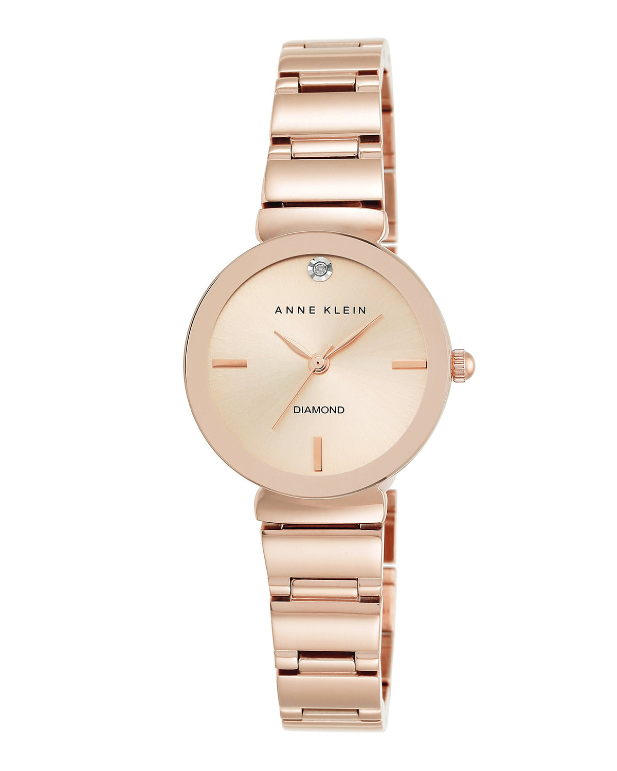 Anne Klein Damenarmbanduhr mit echtem Diamant-Zifferblatt, AK/2434