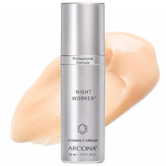 ARCONA Night Worker Vitamin C + Lactic Acid Repair Cream, Skin Brightening Night Moisturizer, Targets Dullness, Fine Lines & Dryness, Clean Beauty For All Skin Types – 1.17 oz