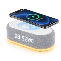 Digital Alarm Clock with Charging Station 6 in 1 Intelligent Alarm