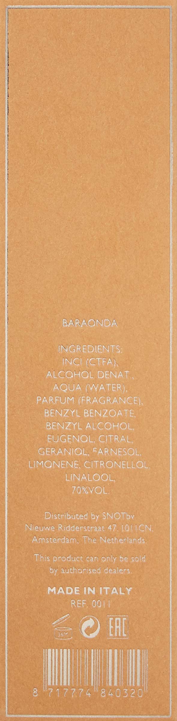 Baraonda by Nasomatto Unisex Perfume Eau de Parfum 30 ml, yellow