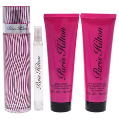 Paris Hilton Paris Hilton For Women - 4 Pc Gift Set, 3.4oz EDP Spray, 0.34oz EDP Spray, 3.0oz Body Lotion, 3oz Bath and Shower Gel
