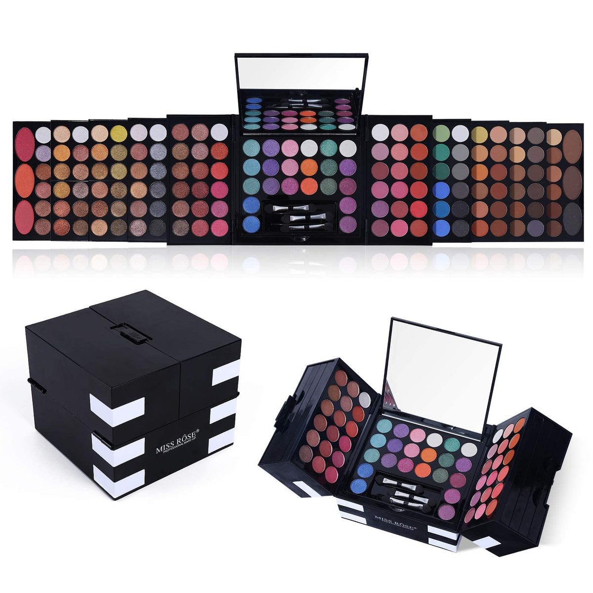 KASTWAVE Eye Shadow Palette Set, All In One Makeup Kit 142 Colors Matte Shimmer Colorful Gifts For Women Professional Cosmetics Fashion Women Makeup Case Full Make Up Eye Shadow Palette