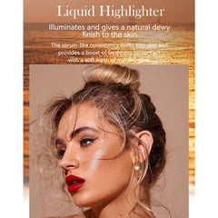 NALACAL 2Pcs Shimmer Liquid Highlighter, Chameleon Metallic Eyeshadow, Glowing Face Highlighter Makeup Multifunctional Long Lasting Moisturizing Lightweight (Pink and Champagne Gold)