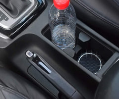 DBlosp Universal Vehicle Bling Cup Holder Insert Coaster Car Interior Accessories-2.75 inch Silicone Anti Slip Crystal Rhinestone Car Coaster-Universal (Pack of 2), Black
