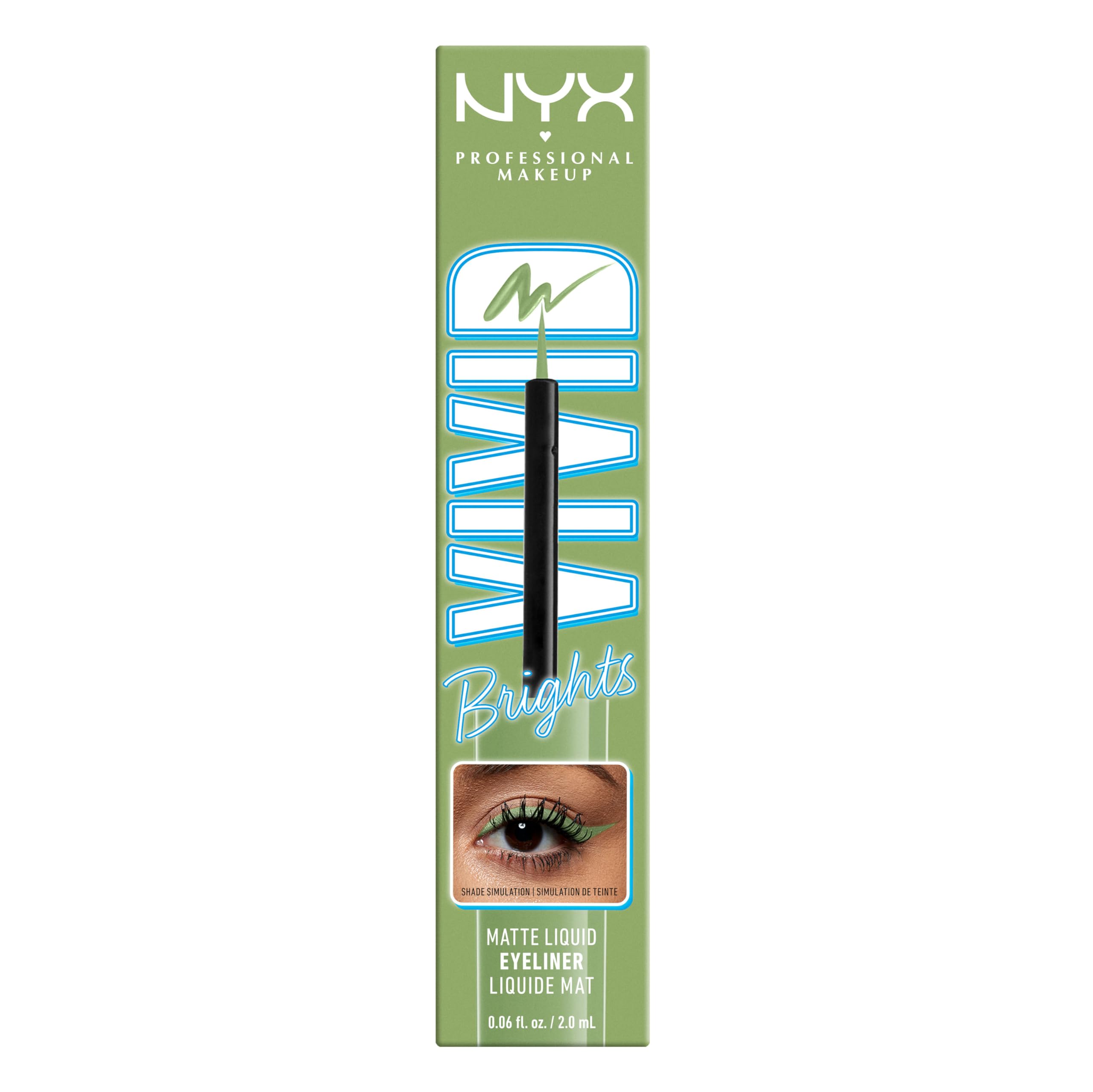NYX PROFESSIONAL MAKEUP | VIVID BRIGHTS COLORED LIQUID EYELINER - GHOSTED GREEN