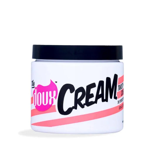 The Doux C.R.E.A.M. Twist & Curl Cream – Curl Defining Cream with Coconut & Avocado Oils for Curly Hair – Frizz Control & Long-Lasting Moisture for Twist Outs, Natural Styles, and Textured Hair Types 473ML
