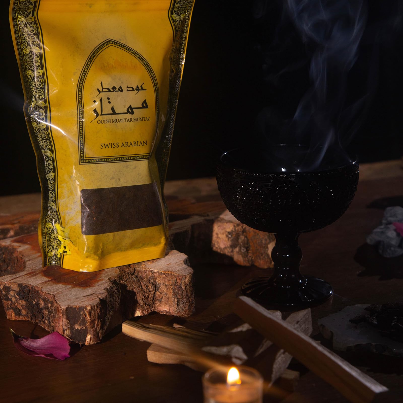 Swiss Arabian Muattar Mumtaz (500g) Oud Bakhoor Incense Chips | Home/Personal Use with Electric or Charcoal Burner (Mabkhara)| Traditional & Long Lasting Middle East Quality Blend | Oudh Perfume