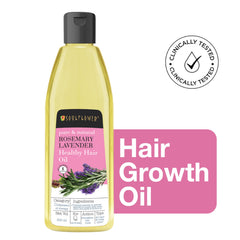 Soulflower Rosemary Lavender Oil for Healthy Hair, Scalp, Hair Roots - 100% Pure & Natural Undiluted Coldpressed Oil, 225ml