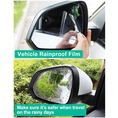 HLARTNET HLAA 6 Pieces Car Rearview Mirror Film, Rainproof Waterproof Car Mirror Protector Side Mirror Rain Guard Mirror Aid Anti Fog Nano Coating Car Film for Cars Trucks Bus