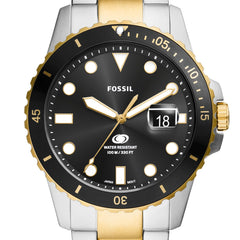 Fossil Blue Dive Three-Hand Date Two-Tone Stainless Steel Watch - FS6031