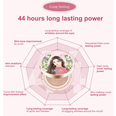 MIBA Ion Calcium Foundation Double Cushion RX 25 g / 0.88 oz Big Cushion SEASON 2 Long Lasting Effect for Dewy Skin. Skin moisturizing. Skin tightening relief. Fine coverage. Smooth adhesion (No 21)