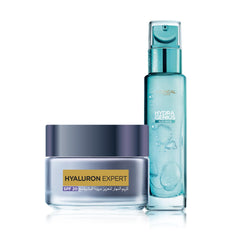 L’Oréal Paris Hydra Genius Aloe Water 72H Liquid Moisturizer, 70 ml & L’Oréal Paris Hyaluron Expert Replumping Moistuizing Day Cream 50ml