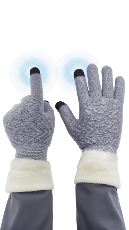 Sweet seven Knitted Thermal Touch Screen Gloves - Warm, Anti-Slip, and stylish Women's Winter Gloves
