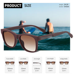 Joopin Square Polarized Sunglasses for Men Women, Classic Retro Sun Glasses UV400 Protection Driving Fishing