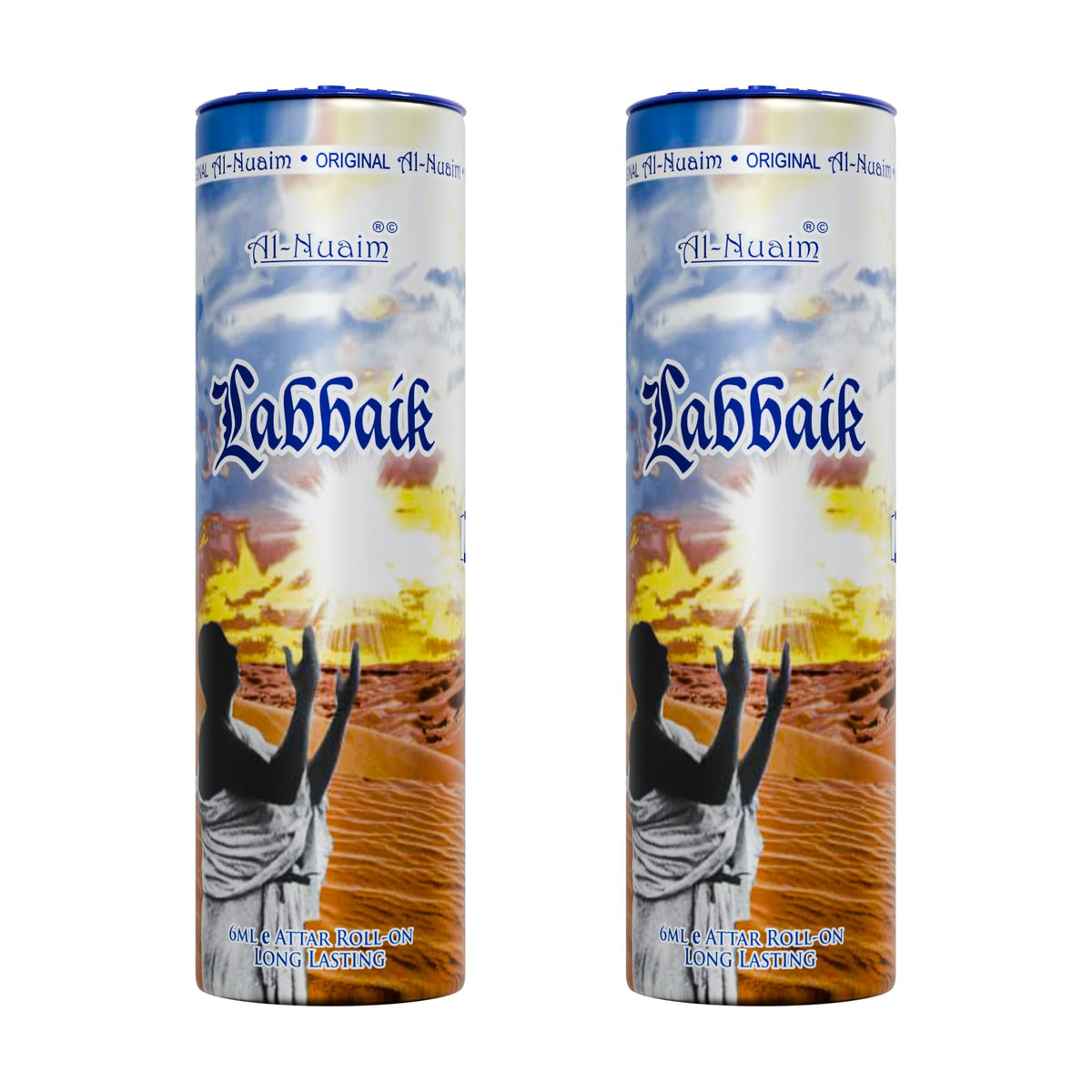 Barrel Series Labbaik Attar Roll On for Men & Women - Pack of 2 (6ml Each) | Alcohol Free Fragrance