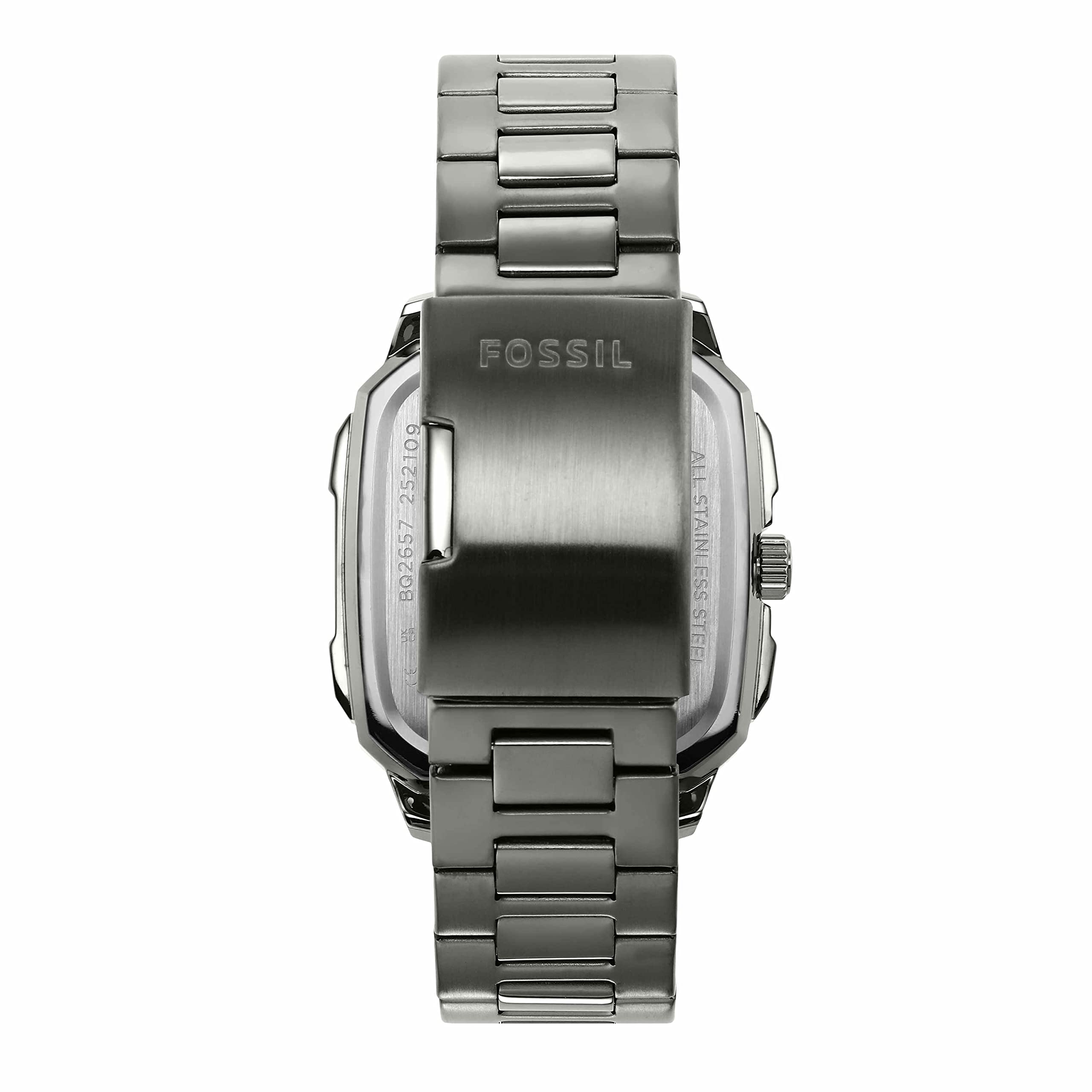 Fossil Analog Silver Dial Men's Watch-BQ2657, Grey, Classic