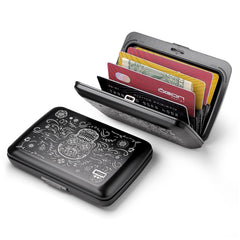 Aluminium Smart Case V2 Wallet - Metal Clasp - RFID Blocking Card Holder - Holds up to 10 Cards and Banknotes - Laser Engraved Muertos