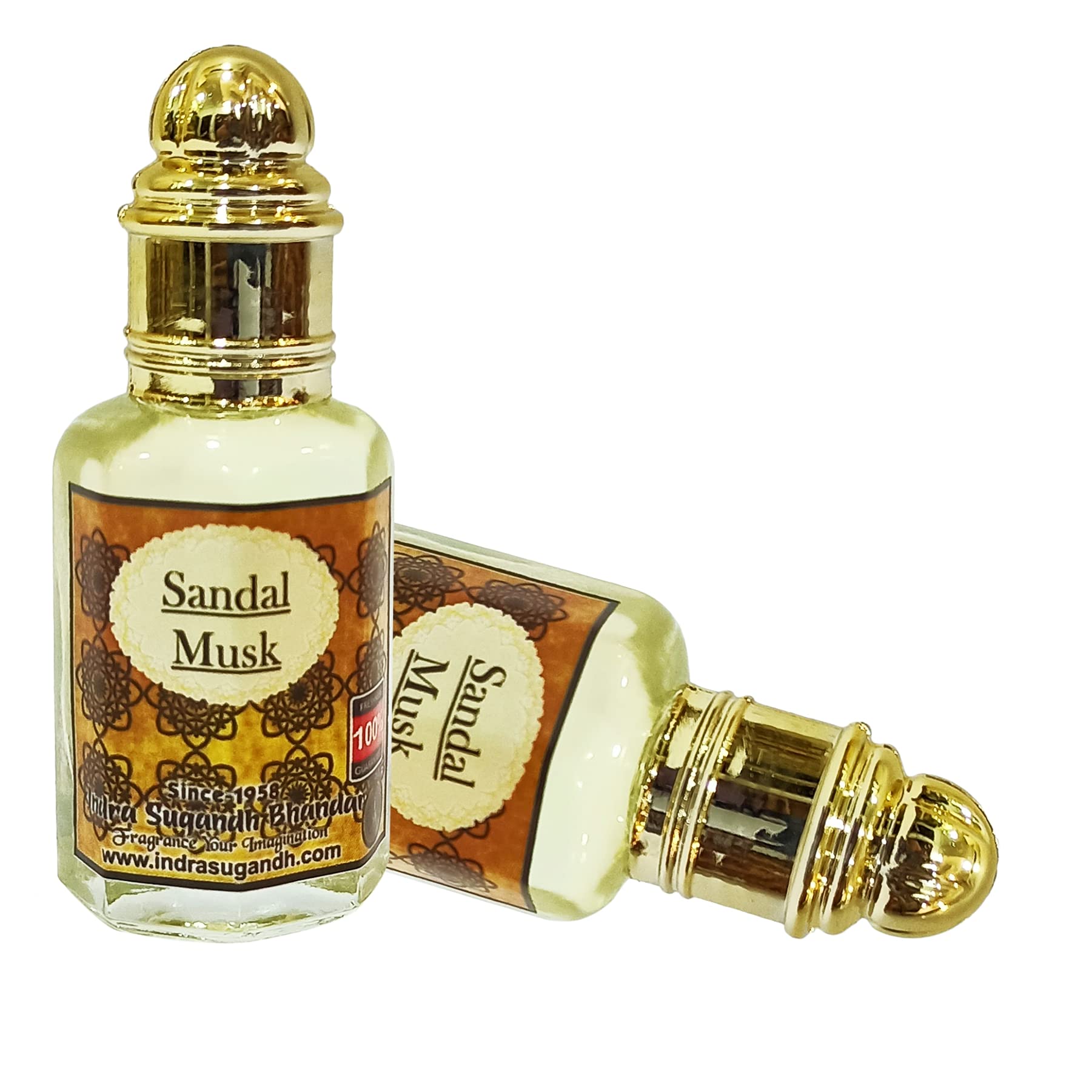 INDRA SUGANDH BHANDAR Attar For Men|Women Original Sandal Musk Rare Chandan & Kasturi Combination Long Lasting Fragrance 12ml Rollon Pack