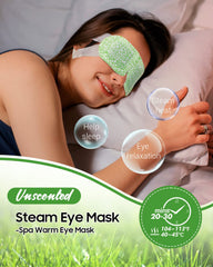 Steam Eye Mask 16 Packs Heated Eye Mask for Dark Circles and Puffiness Disposable Soothing Headache Relief, Steam Sleep Mask for Puffy Eyes, Skincare, Hydrating and Relieve eye fatigue (Unscented)