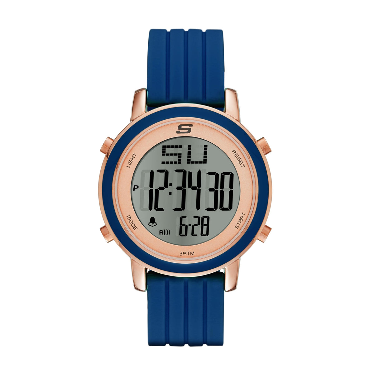 Skechers Women's Westport Quartz Metal and Silicone Sports Digital Watch - Rose Gold, Navy