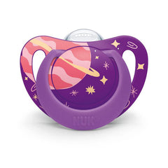 Nuk Orthodontic Pacifier, Space Girl, 6-18 Months, 4pk