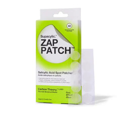 Carbon Theory ZAP Salicylic Acid Hydrocolloid Spot Patches, Overnight Active Treatment, Targets Whiteheads and Blemishes, Soothes and Minimises Redness, 40 Patches